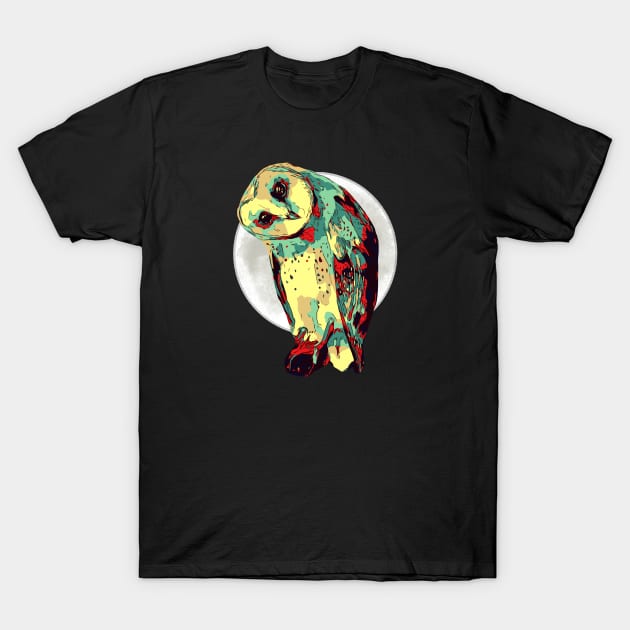 Magic owl. Fool moon T-Shirt by Sitenkova